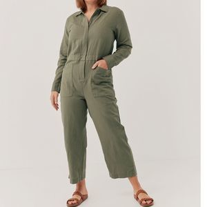 Pact The Harbour Zip Jumpsuit In Caper Size Medium